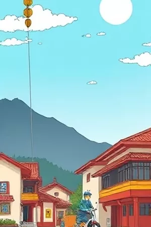 岩层之下有春天漫画封面，矿洞深处透出的一线天光
